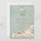 Shabby Chic Tee Party Brautparty Einladung (Vorderseite)