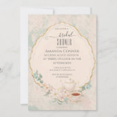 Shabby Chic Tee Party Brautparty Einladung (Vorderseite)