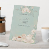 Shabby Chic Tee Party Brautparty Karte & Geschenk Sockelschild (In SItu)