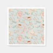 Shabby Chic Tee Party Brautparty Serviette (Vorderseite)