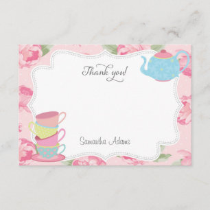 Shabby Chic Tee Party Danke Karte