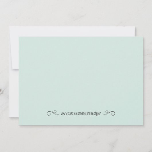 Shabby Chic-Tee-Party Einladung (Rückseite)