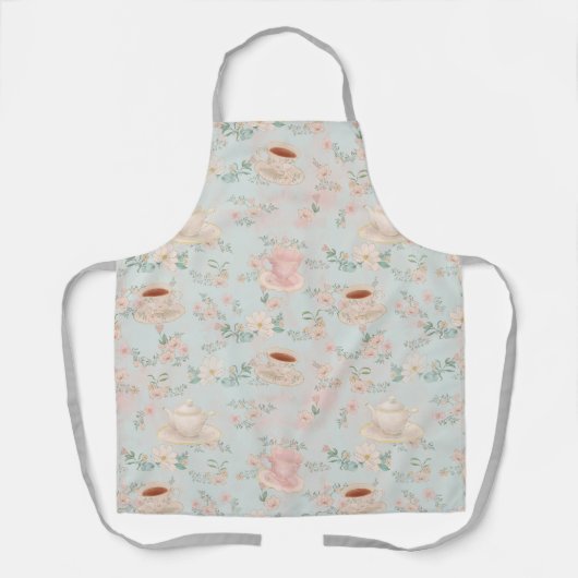 Shabby-Chic-Teeparty Schürze (Vorderseite)