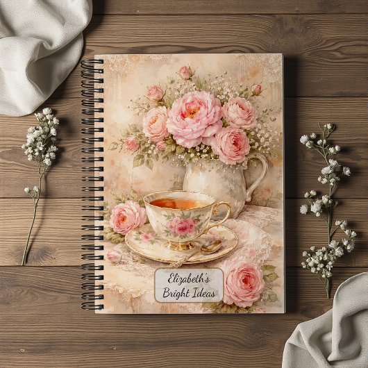 Shabby Chic Teetasse Notizblock