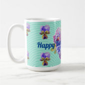 Shabby Chic Turquoise Aqua Pansy Tasse (Links)