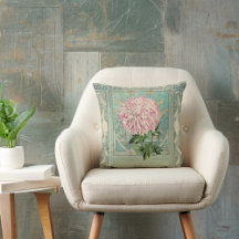 Shabby Chic Turquoise Pink Floral Chrystanthema