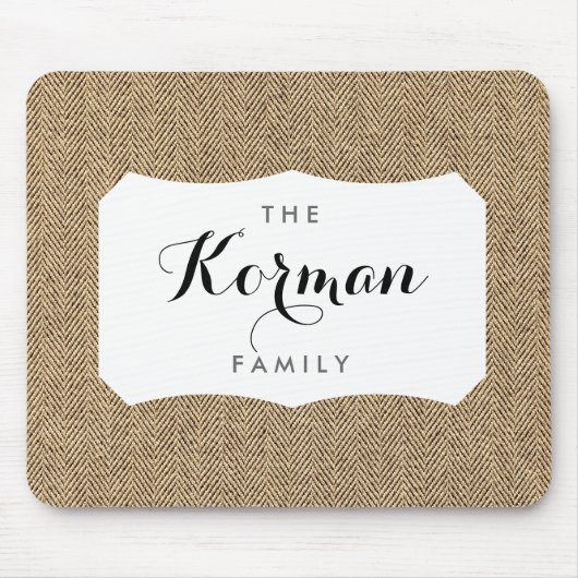 Shabby Chic-Tweed-rustikale Mousepad (Vorne)
