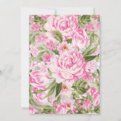 Shabby Chic und Spitzen-Brautparty laden ein Einladung (Rückseite)