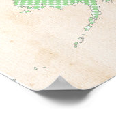 Shabby Chic United Staaten Map - Kinderzimmer Art Poster (Ecke)