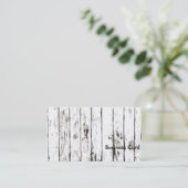 Shabby Chic verwittertes Brett Visitenkarte (Stehend Vorderseite)