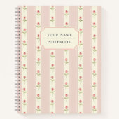 Shabby Chic vibe pink floral Brauch Notizblock (Vorderseite)