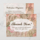 Shabby Chic Viktorianisch Ladys Fashion Danke Postkarte (Vorne/Hinten)