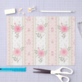 Shabby Chic, viktorianisch, mit Blumen, Tapete, Seidenpapier (Handwerk)