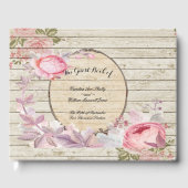 Shabby Chic Viktorianische Blume Hochzeitsbuch Gästebuch (Vorderseite)