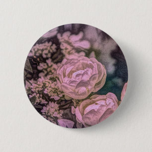 Shabby Chic Viktorianischer Garten Bohemisch rosa Button