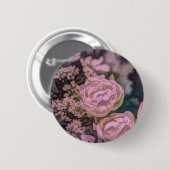 Shabby Chic Viktorianischer Garten Bohemisch rosa Button (Vorne & Hinten)