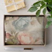 Shabby Chic Vintag Blush Blue Rose Blumenuhr Seidenpapier (Geschenk)