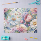Shabby Chic Vintag Inspiriert Pastel Floral Seidenpapier (Basteln)