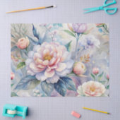 Shabby Chic Vintag Inspiriert Pastel Floral Seidenpapier (Basteln)