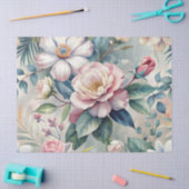 Shabby Chic Vintag Inspiriert Pastel Floral Seidenpapier (Basteln)