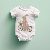 Shabby Chic Vintag Rabbit Baby Strampler