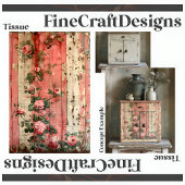 Shabby Chic Vintag Rosa Rosen Decoupage Verlassen Seidenpapier