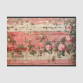 Shabby Chic Vintag Rosa Rosen Decoupage Verlassen Seidenpapier (Vorderseite)