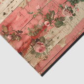 Shabby Chic Vintag Rosa Rosen Decoupage Verlassen Seidenpapier (Ausschnitt)