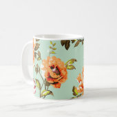 Shabby Chic Vintag Rose Muster Kaffeetasse (Vorderseite Links)