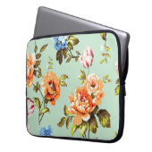 Shabby Chic Vintag Rose Muster Laptopschutzhülle (Vorderseite Links)