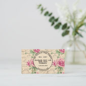 Shabby Chic Vintag Visitenkarte (Stehend Vorderseite)