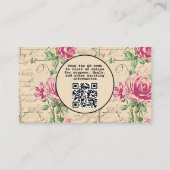 Shabby Chic Vintag Visitenkarte (Rückseite)