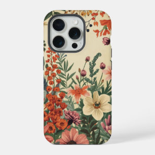 Shabby Chic Vintage Antique Wildblume iPhone 15 Pro Hülle