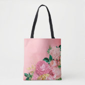 Shabby Chic Vintage Blume Rosa Blume Rose Tasche (Vorderseite)