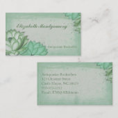 Shabby Chic Vintage Blume Visitenkarten Visitenkarte (Vorne/Hinten)