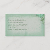 Shabby Chic Vintage Blume Visitenkarten Visitenkarte (Rückseite)