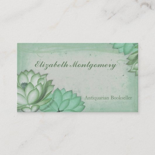 Shabby Chic Vintage Blume Visitenkarten Visitenkarte (Vorderseite)