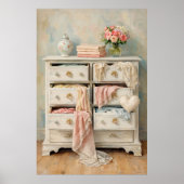 Shabby Chic Vintage Kommode Poster (Vorne)