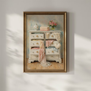 Shabby Chic Vintage Kommode Poster