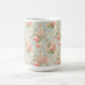 Shabby Chic Vintage Rosa Monogramm  Kaffeetasse (Mittel)