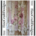 Shabby Chic Vintage Rose auf Holz A2R Decoupage Seidenpapier<br><div class="desc">🖤 Shabby Chic Vintage Rose auf Holzgewebe. Dieses Gewebe zeichnet sich durch ein atemberaubendes Design von Vintagen Rose und Blume Set vor einem belasteten, gealterten lackierten Holzhintergrund aus. Die abgenutzten, verwitterten Holzplanken in sanften Rosa- und Beigetönen sowie die aufwändig rosa Blume schaffen eine romantische und nostalgische Atmosphäre. Ideal, um dem...</div>
