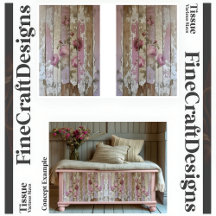 Shabby Chic Vintage Rose auf Holz A2RL Decoupage