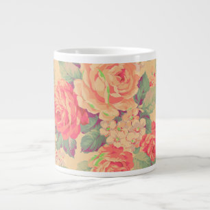 Shabby Chic Vintage Rose Bläschen Jumbo-Tasse