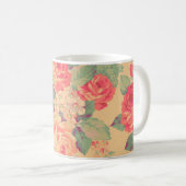 Shabby Chic Vintage Rose Bläschen Kaffeetasse (VorderseiteRechts)