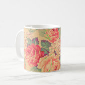Shabby Chic Vintage Rose Bläschen Kaffeetasse (Vorderseite Links)