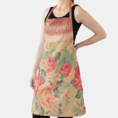 Shabby Chic Vintage Rose Bonjour Schürze (InSitu)