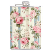 Shabby Chic Vintage Rose Flachmann (Vorderseite)