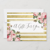 Shabby Chic Vintage Rose Geschenkgutschein Einladung (Vorderseite)