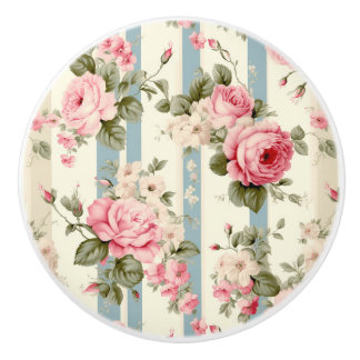 Shabby Chic Vintage Rose Keramikknauf