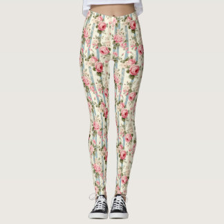 Shabby Chic Vintage Rose Leggings